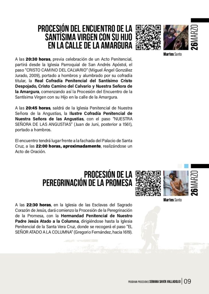 Programa Martes Santo Valladolid 2024